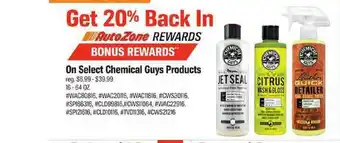 Bonus Rewards On Select Chemical Guys Products