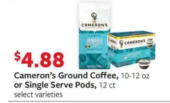 Fareway Cameeron's Ground Coffee Or Single Serve Pods offer