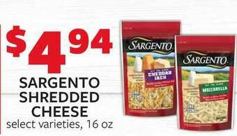 Fareway Sargento Shredded Cheese offer