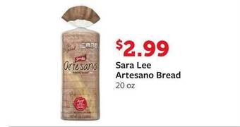 Fareway Sara Lee Artesano Bread offer