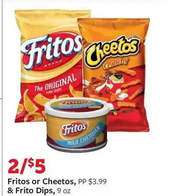 Fareway Fritos Or Cheetos & Frito Dips offer
