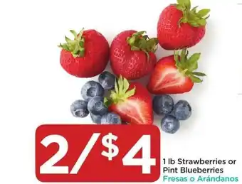 Food 4 Less 1 Lb Strawberries Or Pint Blueberries offer