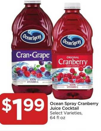 Food 4 Less Ocean Spray Cranberry Juice Cocktail offer