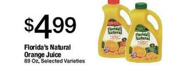 Jons International Florida's Natural Orange Juice offer