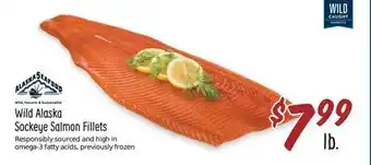 Sprouts Farmers Market Wild alaska sockeye salmon fillets offer