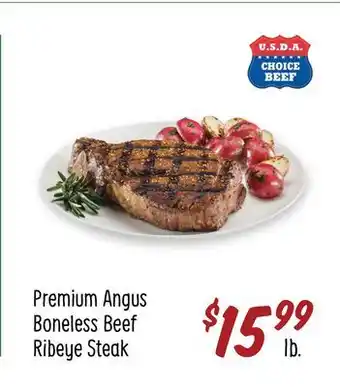 Sprouts Farmers Market Premium angus boneless beef ribeye steak offer