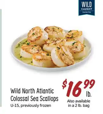 Sprouts Farmers Market Wild north atlantic colossal sea scallops offer