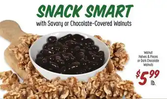 Sprouts Farmers Market Walnut halves & pieces or dark chocolate walnuts offer