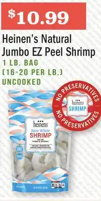 Heinen's Heinen's natural jumbo ez peel shrimp offer