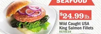 Heinen's Wild caught usa king salmon fillets offer