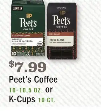Heinen's Peet's coffee 10-10.5 oz. or k-cups 10 ct offer