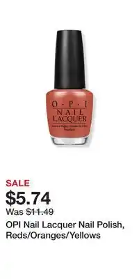 Ulta Beauty Opi nail lacquer nail polish, reds/oranges/yellows offer