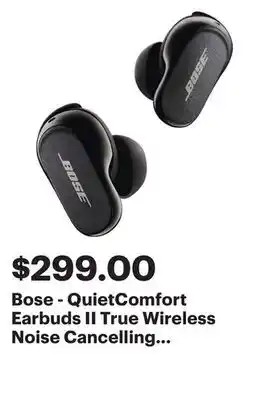 Best Buy Bose - quietcomfort earbuds ii true wireless noise cancelling in-ear headphones - triple black offer