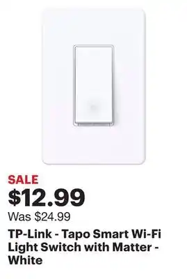 Best Buy Tp-link - tapo smart wi-fi light switch with matter - white offer