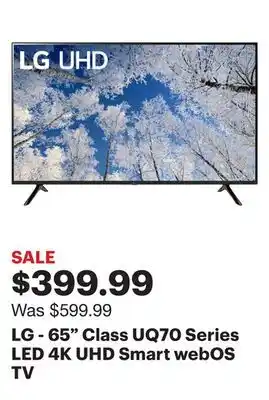Best Buy Lg - 65 class uq70 series led 4k uhd smart webos tv offer