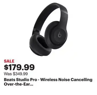 Best Buy Beats studio pro - wireless noise cancelling over-the-ear headphones - black offer