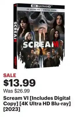 Best Buy Scream vi [includes digital copy] [4k ultra hd blu-ray] [2023] offer