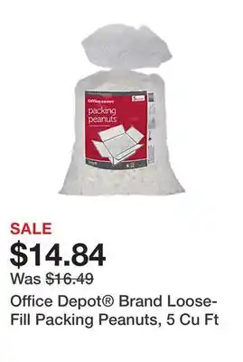 Office Depot Office depot brand loose-fill packing peanuts, 5 cu ft offer