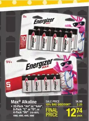Menards Max alkaline offer