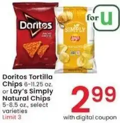 Albertsons Doritos Tortilla Chips 6-11.25 oz. offer