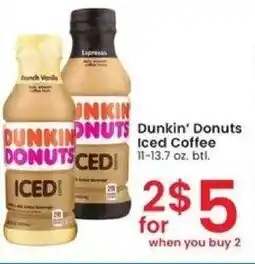 Albertsons Dunkin' Donuts Iced Coffee offer