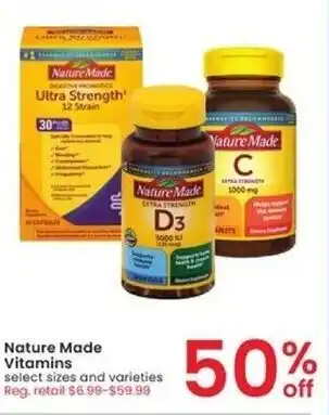 Albertsons Nature Made Vitamins offer