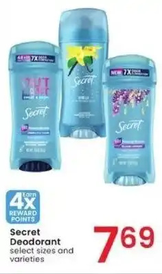 Albertsons Secret Deodorant offer