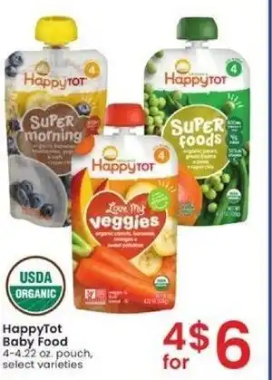 Albertsons HappyTot Baby Food offer