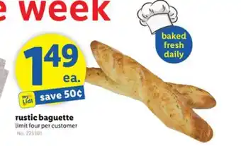 Lidl Rustic baguette offer