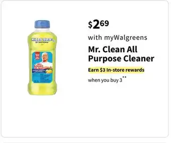 Walgreens Mr. clean all purpose cleaner offer