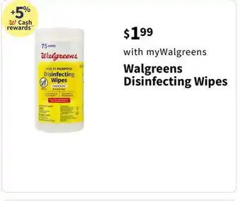 Walgreens Walgreens disinfecting wipes offer