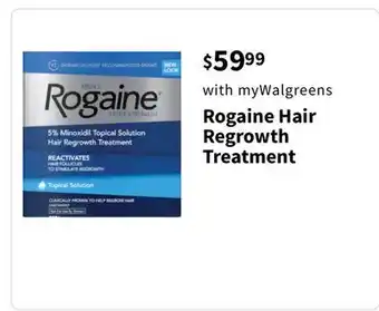 Walgreens Rogaine hair regrowth treatment offer