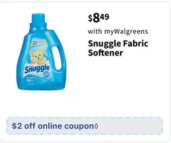 Walgreens Snuggle fabric softener offer