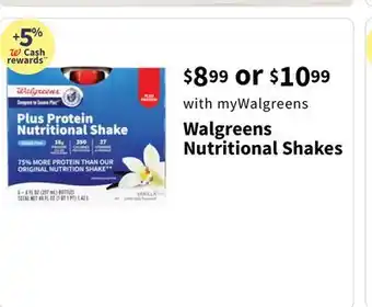 Walgreens Walgreens nutritional shakes offer