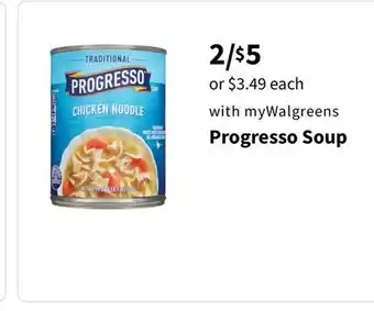Walgreens Progresso soup offer