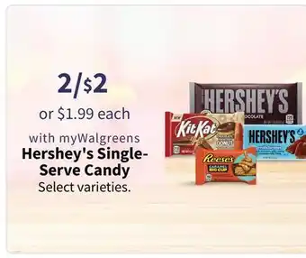 Walgreens Hershey's single- serve candy offer