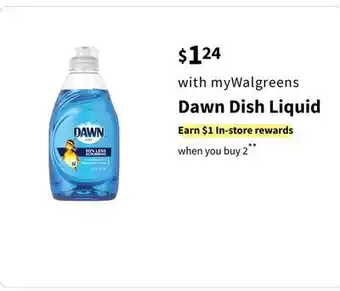 Walgreens Dawn dish liquid offer