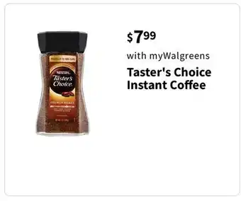 Walgreens Taster's choice instant coﬀee offer