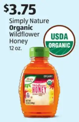 Aldi Simply nature organic wildflower honey offer