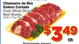 El Super Fresh Whole sliced beef shanks offer