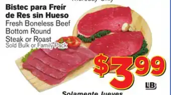 El Super Fresh Bottom round steak or roast offer