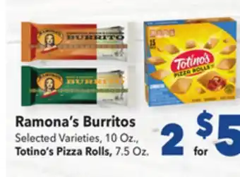 Vallarta Supermarkets Ramona's burritos offer