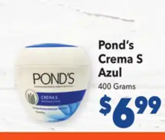 Vallarta Supermarkets Pond's crema s azul offer