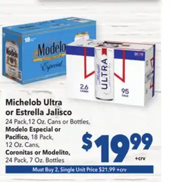 Vallarta Supermarkets Michelob ultra or estrella jalisco offer