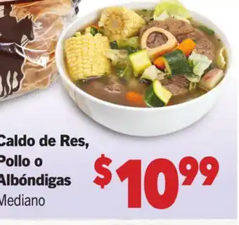 Vallarta Supermarkets Caldo de res, pollo o albóndigas offer