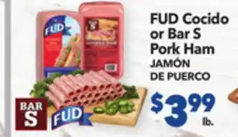 Vallarta Supermarkets Fud cocido or bar s pork ham/jamon de puerco offer