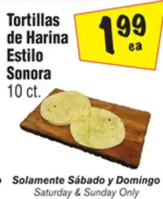El Super Tortillas de harina estilo sonora offer