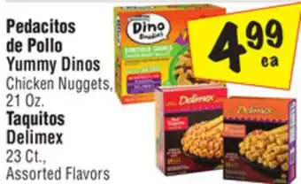 El Super Yummy dinos chicken nuggets, 21 oz. taquitos delimex 23 ct offer