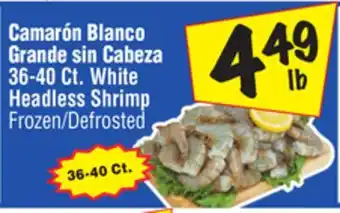 El Super White headless shrimp offer
