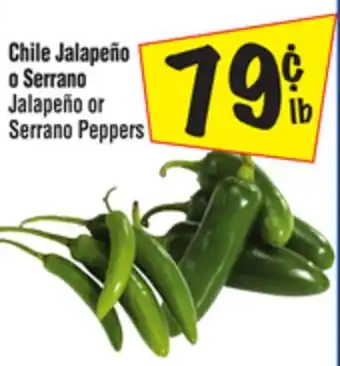 El Super Jalapeño or serrano peppers offer